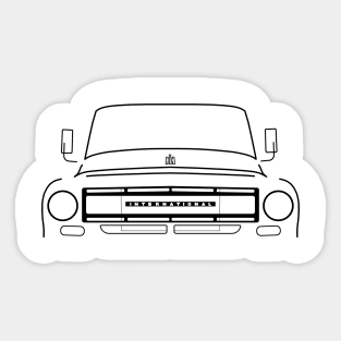 International Harvester IH Travelette / Travelall 1960s classic truck black outline graphic Sticker